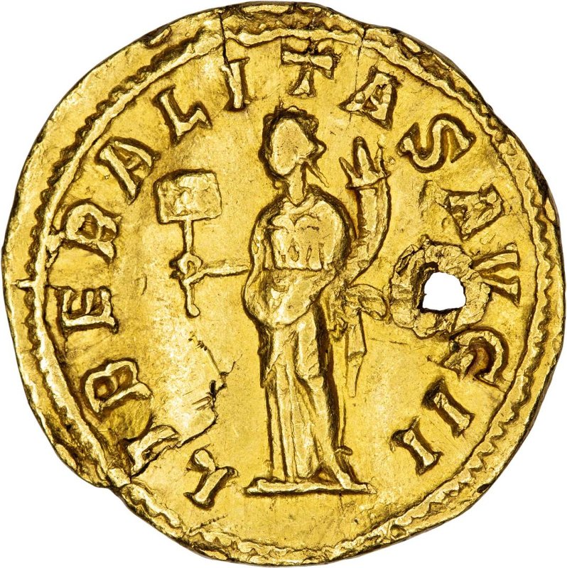 реверс Античная монета · Aureus · II в.