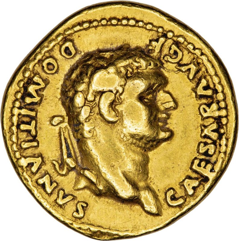 Античная монета · Domitian · Aureus · I в., аверс, Федеральное государственное бюджетное учреждение культуры "Государственный музей изобразительных искусств имени А.С. Пушкина"