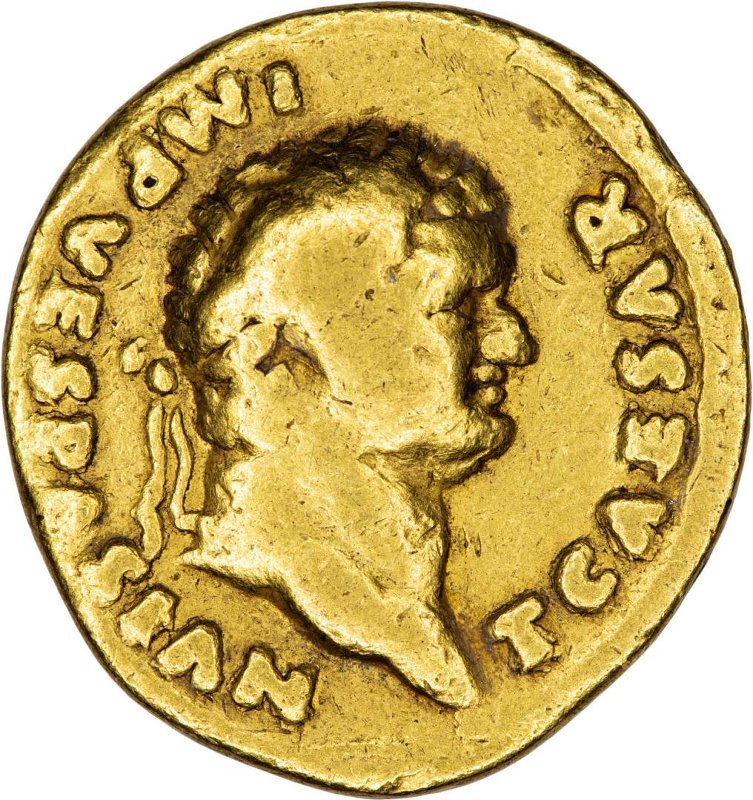 Античная монета · Titus · Aureus · I в., аверс, Федеральное государственное бюджетное учреждение культуры "Государственный музей изобразительных искусств имени А.С. Пушкина"