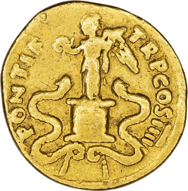 Античная монета · Titus · Aureus · I в., реверс, Федеральное государственное бюджетное учреждение культуры "Государственный музей изобразительных искусств имени А.С. Пушкина"