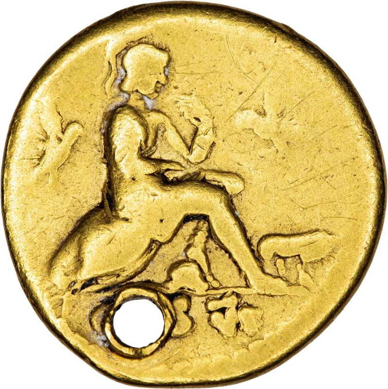 Античная монета · Titus · Aureus · I в., реверс, Федеральное государственное бюджетное учреждение культуры "Государственный музей изобразительных искусств имени А.С. Пушкина"
