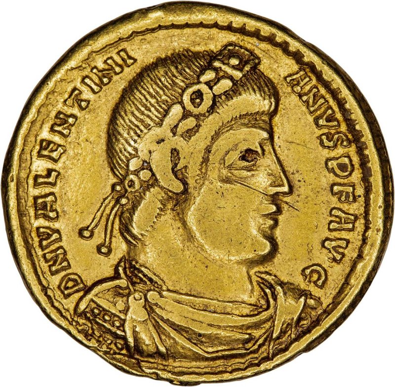 Античная монета · Solidus · III в., аверс, Федеральное государственное бюджетное учреждение культуры "Государственный музей изобразительных искусств имени А.С. Пушкина"