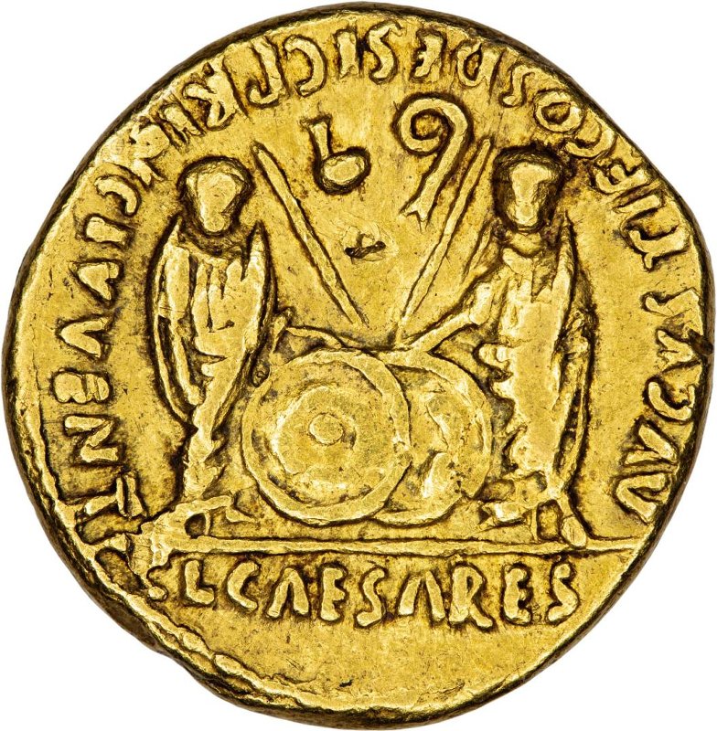 Античная монета · Augustus · Aureus · I в. до н. э., реверс, Федеральное государственное бюджетное учреждение культуры "Государственный музей изобразительных искусств имени А.С. Пушкина"