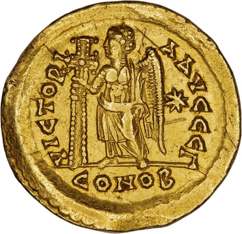 реверс Римская империя · Marcian · Solidus · IV в.
