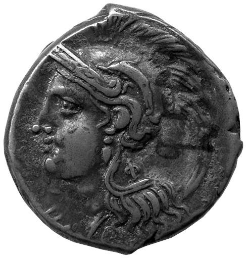 Античная монета · Didrachm · III в. до н. э., аверс, Федеральное государственное бюджетное учреждение культуры "Государственный музей изобразительных искусств имени А.С. Пушкина"