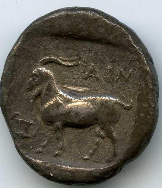 Греция · Tetradrachm · V в. до н. э., реверс, Федеральное государственное бюджетное учреждение культуры "Государственный музей изобразительных искусств имени А.С. Пушкина"