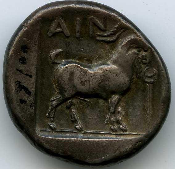 Греция · Tetradrachm · V в. до н. э., реверс, Федеральное государственное бюджетное учреждение культуры "Государственный музей изобразительных искусств имени А.С. Пушкина"