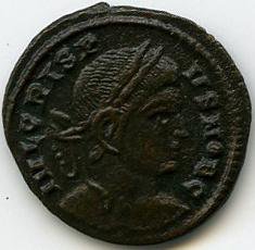 Римская империя · Crispus · III в., аверс, Федеральное государственное бюджетное учреждение культуры "Государственный музей изобразительных искусств имени А.С. Пушкина"