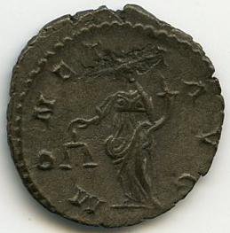 Римская империя · Postumus · Antoninianus · II в., реверс, Федеральное государственное бюджетное учреждение культуры "Государственный музей изобразительных искусств имени А.С. Пушкина"
