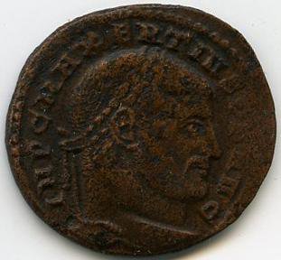 Римская империя · Maxentius · Follis · III в., аверс, Федеральное государственное бюджетное учреждение культуры "Государственный музей изобразительных искусств имени А.С. Пушкина"