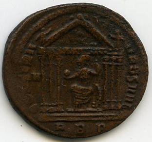 Римская империя · Maxentius · Follis · III в., реверс, Федеральное государственное бюджетное учреждение культуры "Государственный музей изобразительных искусств имени А.С. Пушкина"