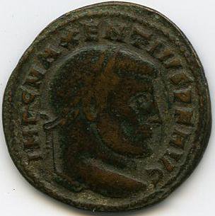 Римская империя · Maxentius · Follis · III в., аверс, Федеральное государственное бюджетное учреждение культуры "Государственный музей изобразительных искусств имени А.С. Пушкина"