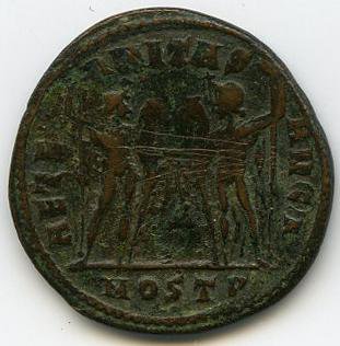 Римская империя · Maxentius · Follis · III в., реверс, Федеральное государственное бюджетное учреждение культуры "Государственный музей изобразительных искусств имени А.С. Пушкина"
