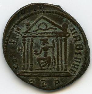 Римская империя · Maxentius · Follis · III в., реверс, Федеральное государственное бюджетное учреждение культуры "Государственный музей изобразительных искусств имени А.С. Пушкина"