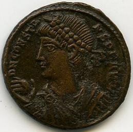 Римская империя · Constans · III в., аверс, Федеральное государственное бюджетное учреждение культуры "Государственный музей изобразительных искусств имени А.С. Пушкина"