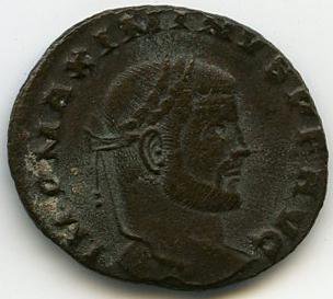 Римская империя · Maximinus Daia · Follis · III в., аверс, Федеральное государственное бюджетное учреждение культуры "Государственный музей изобразительных искусств имени А.С. Пушкина"