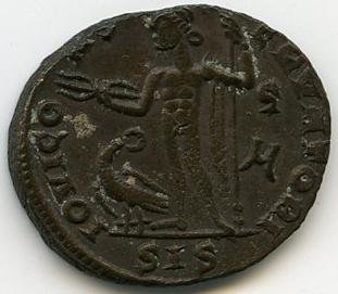 Римская империя · Maximinus Daia · Follis · III в., реверс, Федеральное государственное бюджетное учреждение культуры "Государственный музей изобразительных искусств имени А.С. Пушкина"