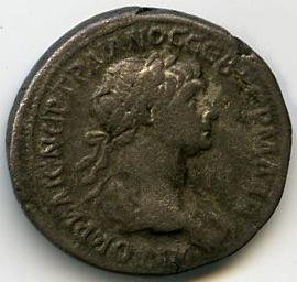 Римская империя · Trajan · Didrachm · I в., аверс, Федеральное государственное бюджетное учреждение культуры "Государственный музей изобразительных искусств имени А.С. Пушкина"