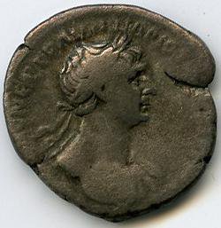 Римская империя · Trajan · Didrachm · I в., аверс, Федеральное государственное бюджетное учреждение культуры "Государственный музей изобразительных искусств имени А.С. Пушкина"
