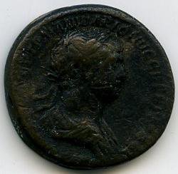 Римская империя · Trajan · Didrachm · I в., аверс, Федеральное государственное бюджетное учреждение культуры "Государственный музей изобразительных искусств имени А.С. Пушкина"