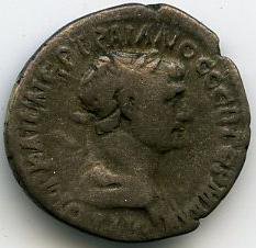 Римская империя · Trajan · Drachma · I в., аверс, Федеральное государственное бюджетное учреждение культуры "Государственный музей изобразительных искусств имени А.С. Пушкина"