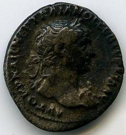 Римская империя · Trajan · Didrachm · I в., аверс, Федеральное государственное бюджетное учреждение культуры "Государственный музей изобразительных искусств имени А.С. Пушкина"