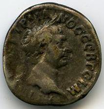 Римская империя · Trajan · Drachma · I в., аверс, Федеральное государственное бюджетное учреждение культуры "Государственный музей изобразительных искусств имени А.С. Пушкина"