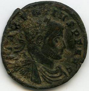 Римская империя · Maxentius · Follis · III в., аверс, Федеральное государственное бюджетное учреждение культуры "Государственный музей изобразительных искусств имени А.С. Пушкина"