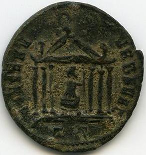 Римская империя · Maxentius · Follis · III в., реверс, Федеральное государственное бюджетное учреждение культуры "Государственный музей изобразительных искусств имени А.С. Пушкина"