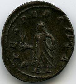 Римская империя · Gallienus · Antoninianus · II в., реверс, Федеральное государственное бюджетное учреждение культуры "Государственный музей изобразительных искусств имени А.С. Пушкина"