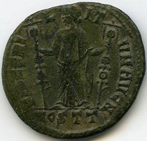 Римская империя · Maxentius · Follis · III в., реверс, Федеральное государственное бюджетное учреждение культуры "Государственный музей изобразительных искусств имени А.С. Пушкина"