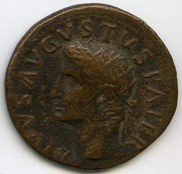 аверс Римская империя · Tiberius · As · I в.