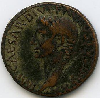 Римская империя · Augustus · As · XII в. до н. э., аверс, Федеральное государственное бюджетное учреждение культуры "Государственный музей изобразительных искусств имени А.С. Пушкина"