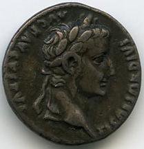 Римская империя · Tiberius · Denarius · I в., аверс, Федеральное государственное бюджетное учреждение культуры "Государственный музей изобразительных искусств имени А.С. Пушкина"