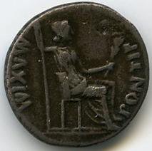 Римская империя · Tiberius · Denarius · I в., реверс, Федеральное государственное бюджетное учреждение культуры "Государственный музей изобразительных искусств имени А.С. Пушкина"