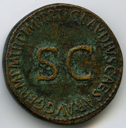 реверс Римская империя · Claudius · Sestertius · I в.