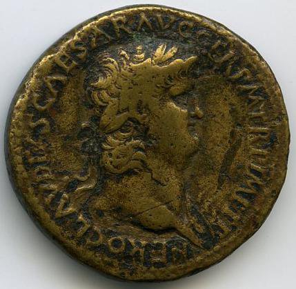 Римская империя · Nero · Sestertius · I в., аверс, Федеральное государственное бюджетное учреждение культуры "Государственный музей изобразительных искусств имени А.С. Пушкина"