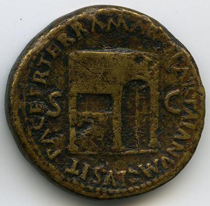 Римская империя · Nero · Sestertius · I в., реверс, Федеральное государственное бюджетное учреждение культуры "Государственный музей изобразительных искусств имени А.С. Пушкина"