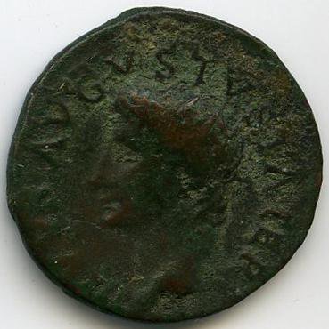Римская империя · Tiberius · As · I в., аверс, Федеральное государственное бюджетное учреждение культуры "Государственный музей изобразительных искусств имени А.С. Пушкина"