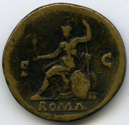 Римская империя · Nero · Sestertius · I в., реверс, Федеральное государственное бюджетное учреждение культуры "Государственный музей изобразительных искусств имени А.С. Пушкина"