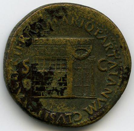 Римская империя · Nero · Sestertius · I в., реверс, Федеральное государственное бюджетное учреждение культуры "Государственный музей изобразительных искусств имени А.С. Пушкина"