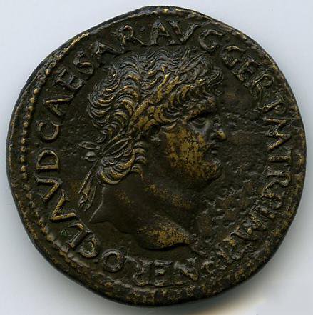 Римская империя · Nero · Sestertius · I в., аверс, Федеральное государственное бюджетное учреждение культуры "Государственный музей изобразительных искусств имени А.С. Пушкина"