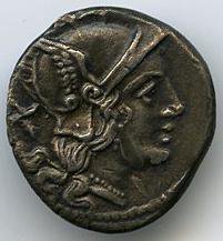 аверс Римская республика · Denarius · III в. до н. э.