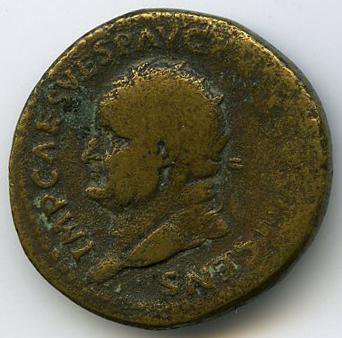 аверс Римская империя · Vespasian · Dupondius · I в.