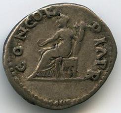 Римская империя · Vitellius · Denarius · I в., реверс, Федеральное государственное бюджетное учреждение культуры "Государственный музей изобразительных искусств имени А.С. Пушкина"