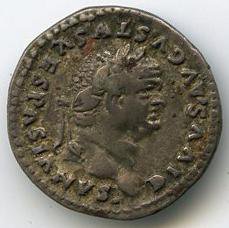 Римская империя · Titus · Denarius · I в., аверс, Федеральное государственное бюджетное учреждение культуры "Государственный музей изобразительных искусств имени А.С. Пушкина"