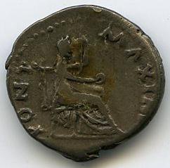 Римская империя · Vitellius · Denarius · I в., реверс, Федеральное государственное бюджетное учреждение культуры "Государственный музей изобразительных искусств имени А.С. Пушкина"
