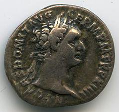 Римская империя · Domitian · Denarius · I в., аверс, Федеральное государственное бюджетное учреждение культуры "Государственный музей изобразительных искусств имени А.С. Пушкина"
