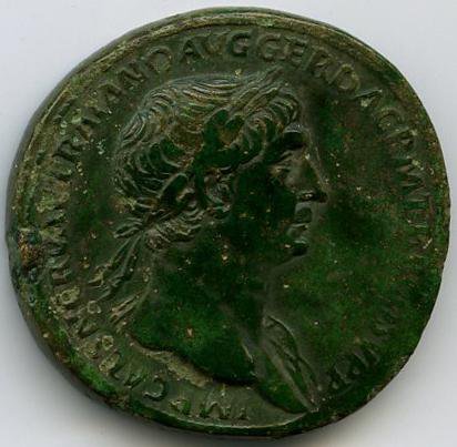 Римская империя · Trajan · Sestertius · I в., аверс, Федеральное государственное бюджетное учреждение культуры "Государственный музей изобразительных искусств имени А.С. Пушкина"