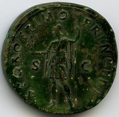 Римская империя · Trajan · Sestertius · I в., реверс, Федеральное государственное бюджетное учреждение культуры "Государственный музей изобразительных искусств имени А.С. Пушкина"